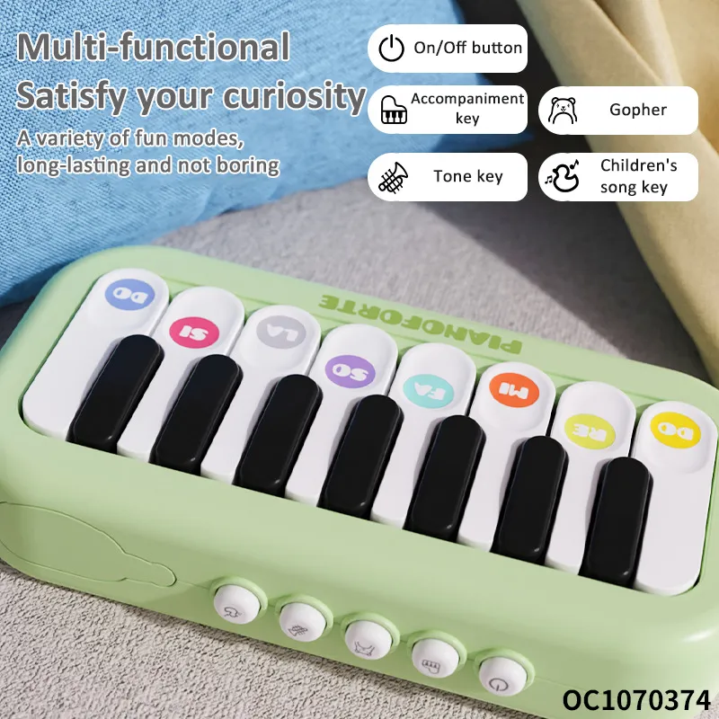 Wholesale Child Interactive Sensory Toys Electric Piano Musical Instruments Light-up Keyboard Toy for Baby