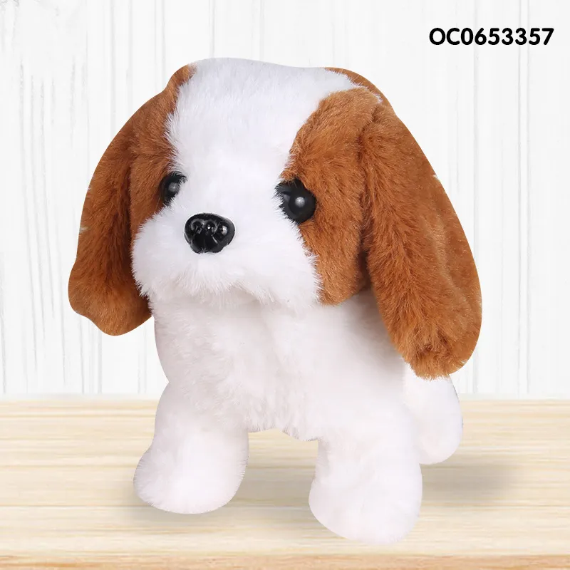Wholesale Custom Barking Walking Dog Plush Stuffed Lovely Animal Toy for Kids