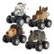 Wholesale Miniature Zebra Elephant Giraffe Lion Plastic Animals Small Pullback Cars Set Toy Car