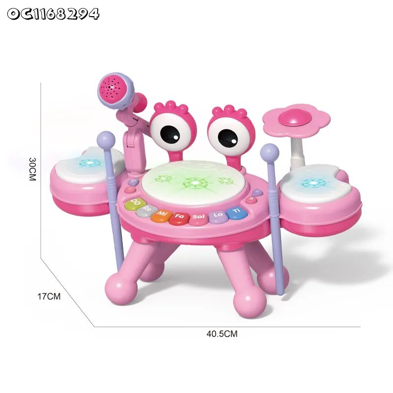 Wholesale Quality Electronic Musical Plastic Piano Keyboard Instrument Educational Musical Drum Set