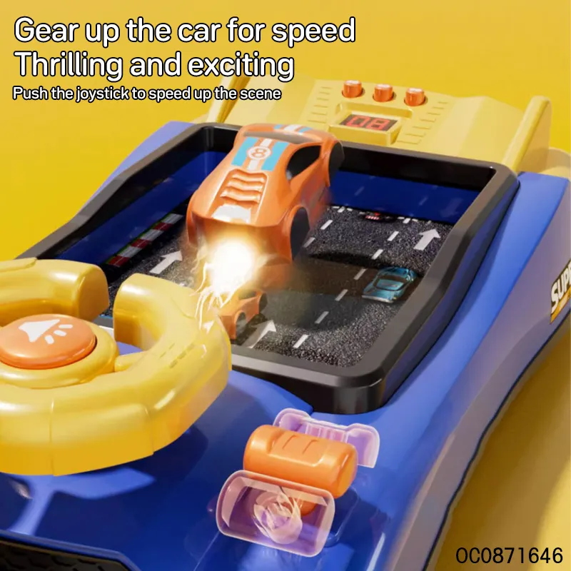 Montessori Plastic Racing Car Children Electronic Kids Educational Baby Steering Wheel Game Toy