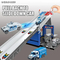 Cartoon City Track Parking Lot Toy Alloy Pull Back Car Role Play House Plastic Railway Racing Car Toys