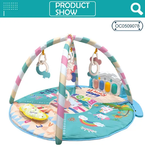 Hot Selling Baby Activity Animal Exercise Crawling Mat Newborn Foldable Safe Baby Play Gym Mat