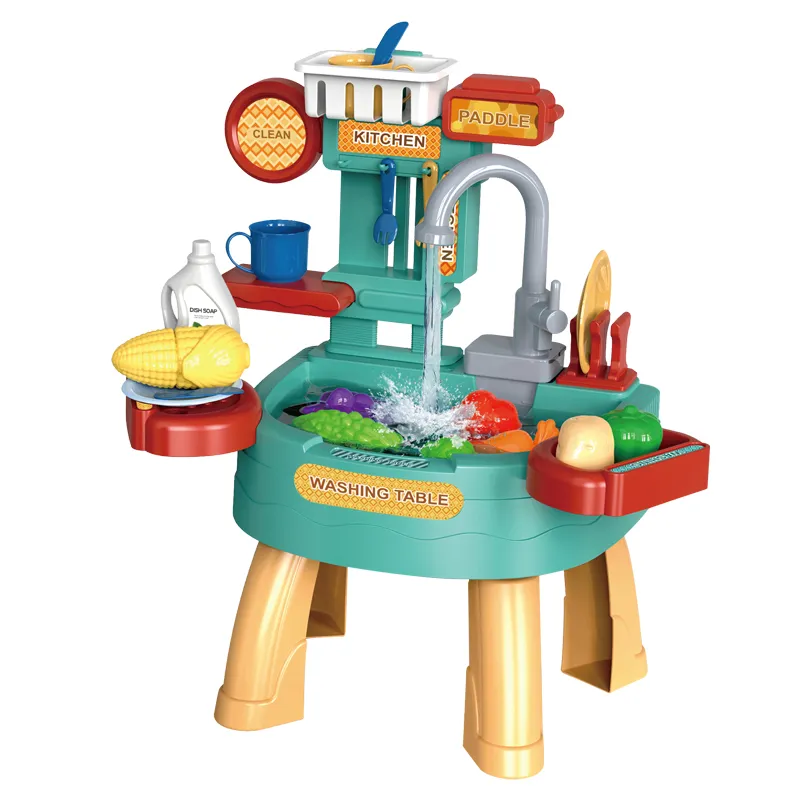 Wholesale Educational Pretend Play Children Vegetable Washing Machine Spray Children's Plastic Kitchen Toys