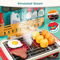 Wholesale Simulation Cooking Kids Barbecue Grill Spray Kitchen Toys Plastic Children House Role Play Set with Food