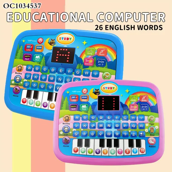 Wholesale Montessori Kids Laptop Education Musical Sound Learning Machine Keyboard Toy