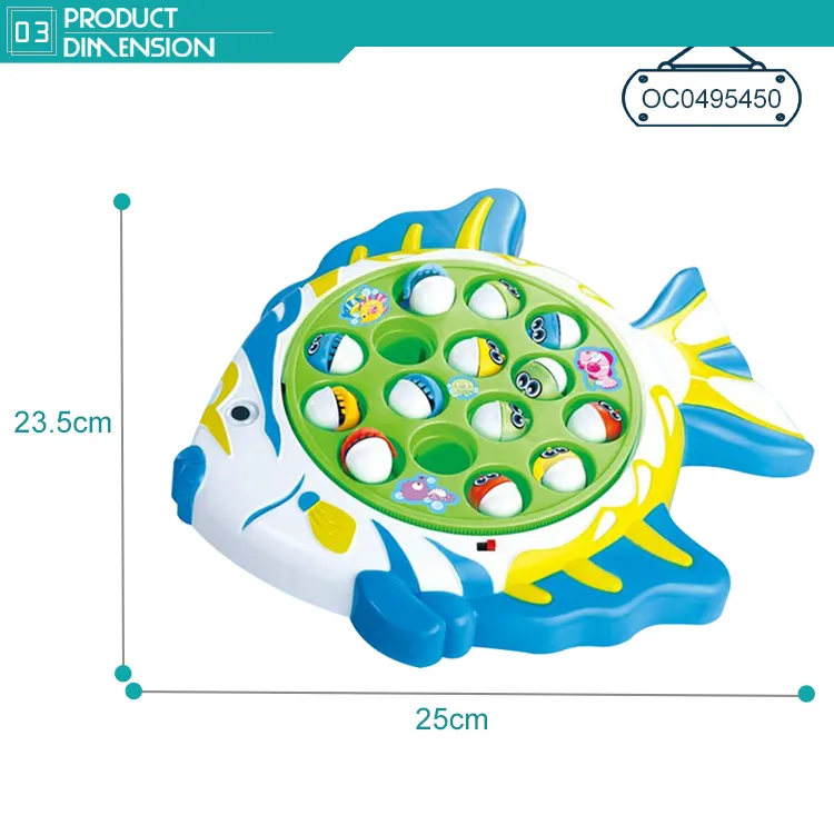 Wholesale Montessori Plastic Fishing Minimal Educational Electric Games Toy for Baby