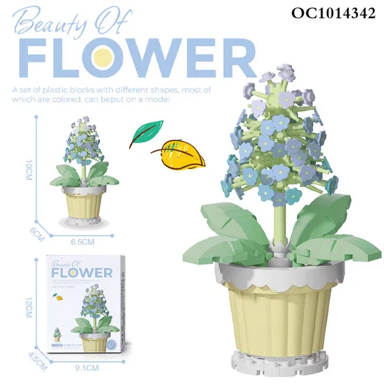 Wholesale Montessori Educational 202PCS Plastic Flower Popular DIY Handmade Building Block Sets Toy