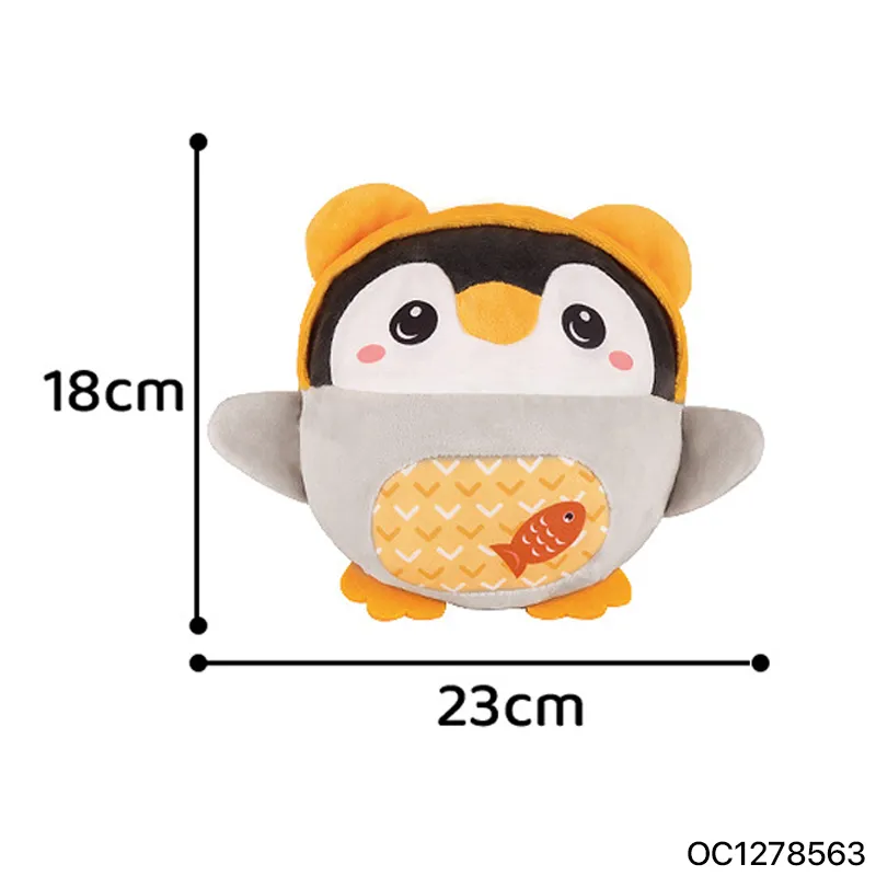 Wholesale Stuffed Infant Interactive Musical Custom Electronic Plush Sleep Penguin Stuffed Toy Doll