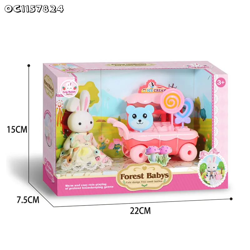 Wholesale Soft Animal Stuffed Mini Plush Rabbit Dolls Children Montessori Pretend Educational Toy