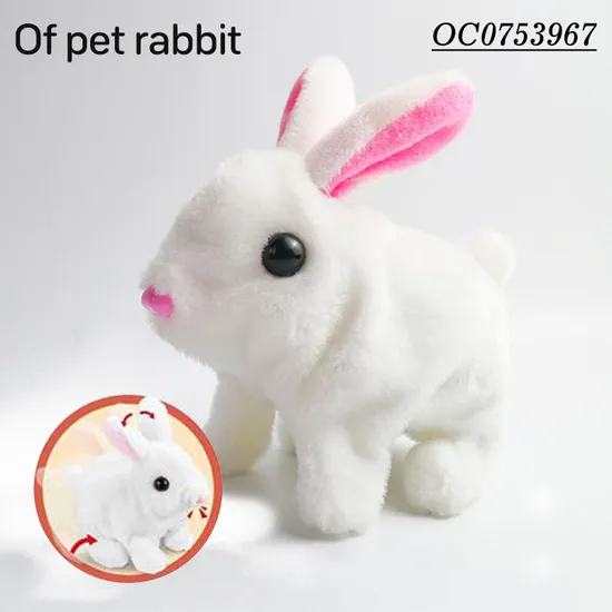 Wholesale Custom Stuffed Electric Custom Rabbit Plush Toy Doll for Kids with Sound Walk