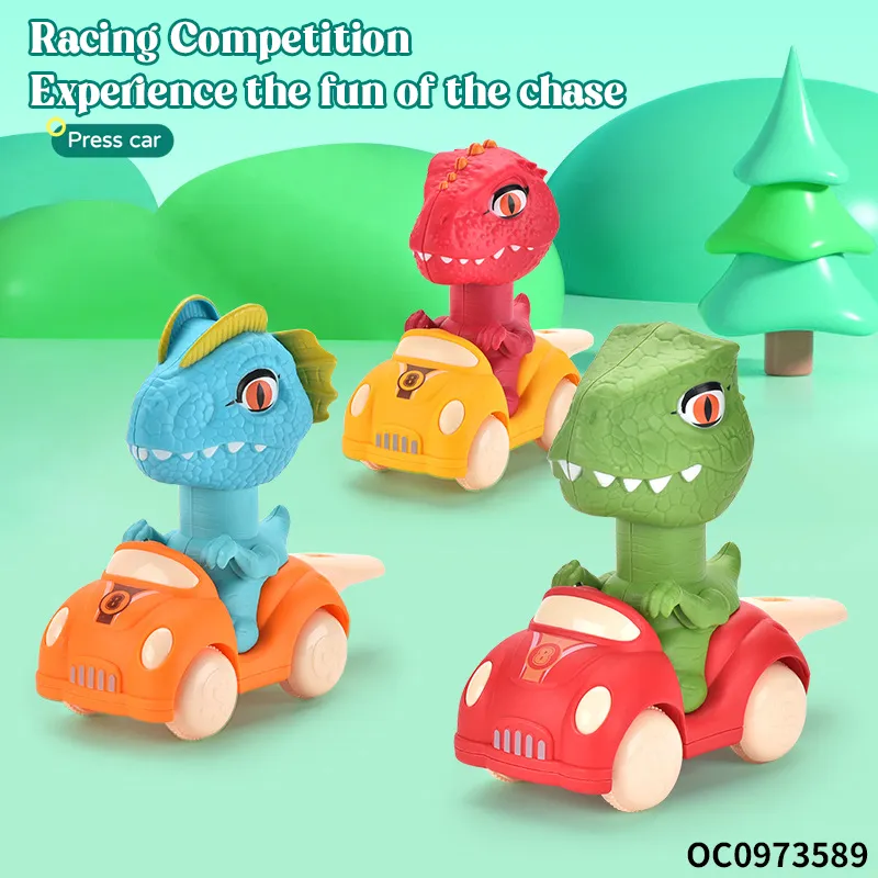 Wholesale Children's Baby Sensory Press and Go Dinosaur Car Animals Baby Hand Eye Coordination Toy