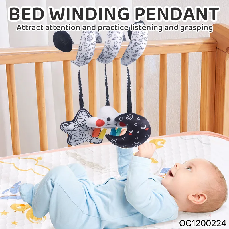 Wholesale Plush Stuffed Rotating Baby Soft Spiral Plush Baby Sensory Toy
