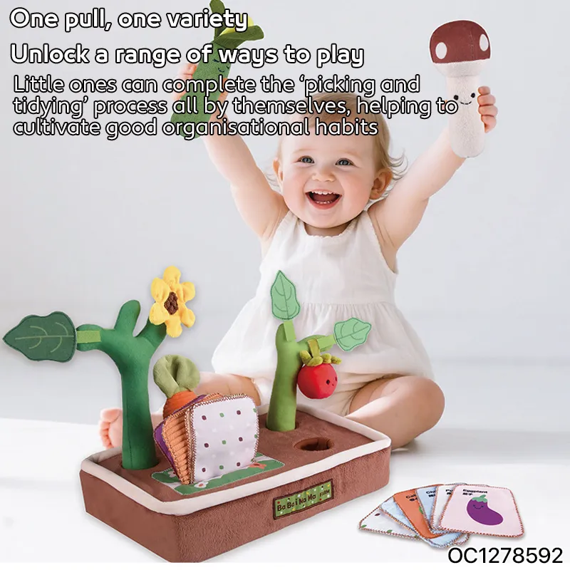 Wholesale Children Learning Plane Soft Montessori Soft Plush Vegetable Stuffed Toy