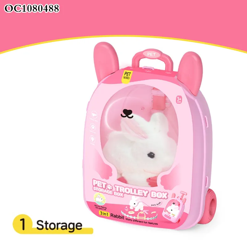 Wholesale Animal Plush Doll Pretend Play Kids Soft Long Ear Plush Bunny Rabbit Children's Custom Baby Toys for Girls