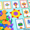 Wooden 3D Geometric Shape Jigsaw Puzzles Educational Gift Toys for Learning Intellectual Development and Creativity Matching Cards