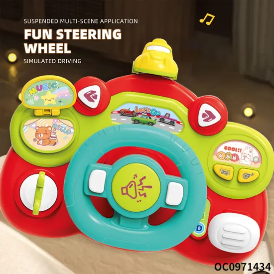 Children Educational Plastic Montessori Sensory Board Games Baby Steering Wheel Toys Wholesale
