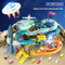 Car Parking Lot Toy Adventure Race Track Electronic Educational Kids Toy with 4PCS Mini Cars
