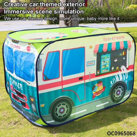 Wholesale Family Ice Cream Large Pop up Easy Fold House Outdoor Camping Set Kids Toy Tent
