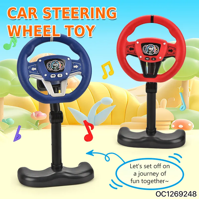 Wholesale Interesting Child Educational Montessori New Pretend Toys Game Car Key Kids Electric Steering Wheel Toy