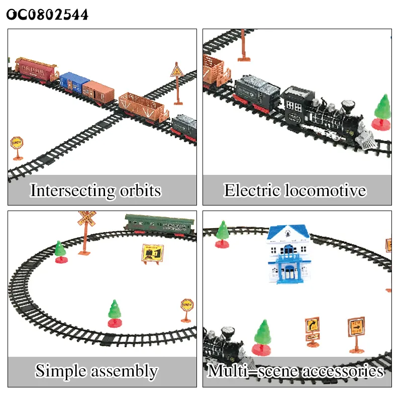Musical Christmas Trains Decoration Toy with Track Set Toy for Children