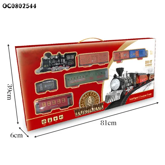 Musical Christmas Trains Decoration Toy with Track Set Toy for Children