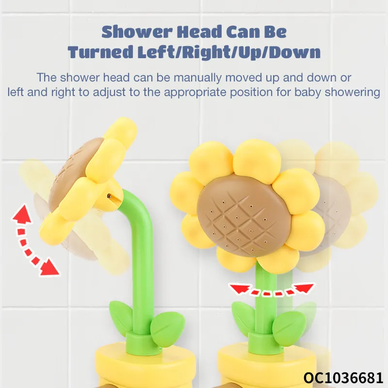Wholesale Children Sunflower Water Games Summer Baby Bath Bathroom Shower Water Spray Toys