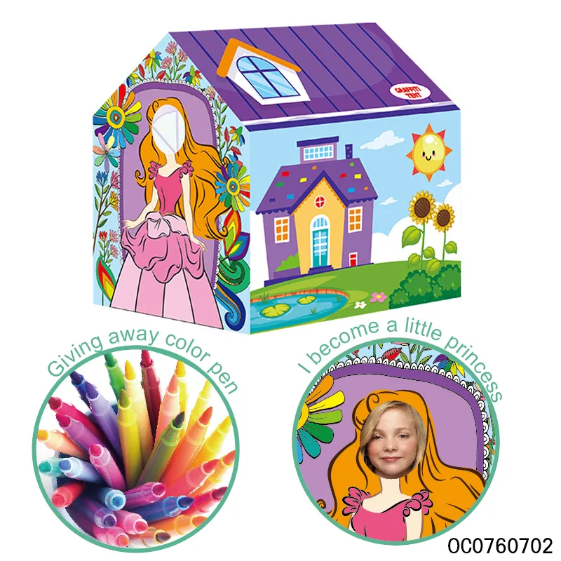 Children Funny Indoor Kids Model Coloring Toys Paint Plastic Playhouse