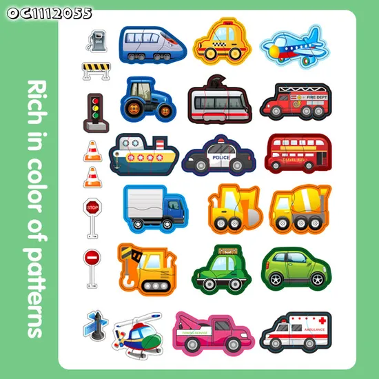 Wooden Fun Learning Educational Floor Cartoon Traffic Jigsaw Puzzles Car Kids Toys for Children