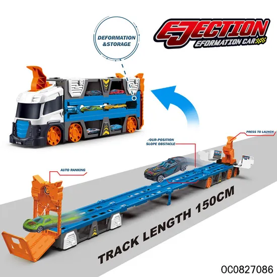 Deformation Truck Kids Game Ejection Rail Toys Slot Car Racing Track Sets Toy for Kids