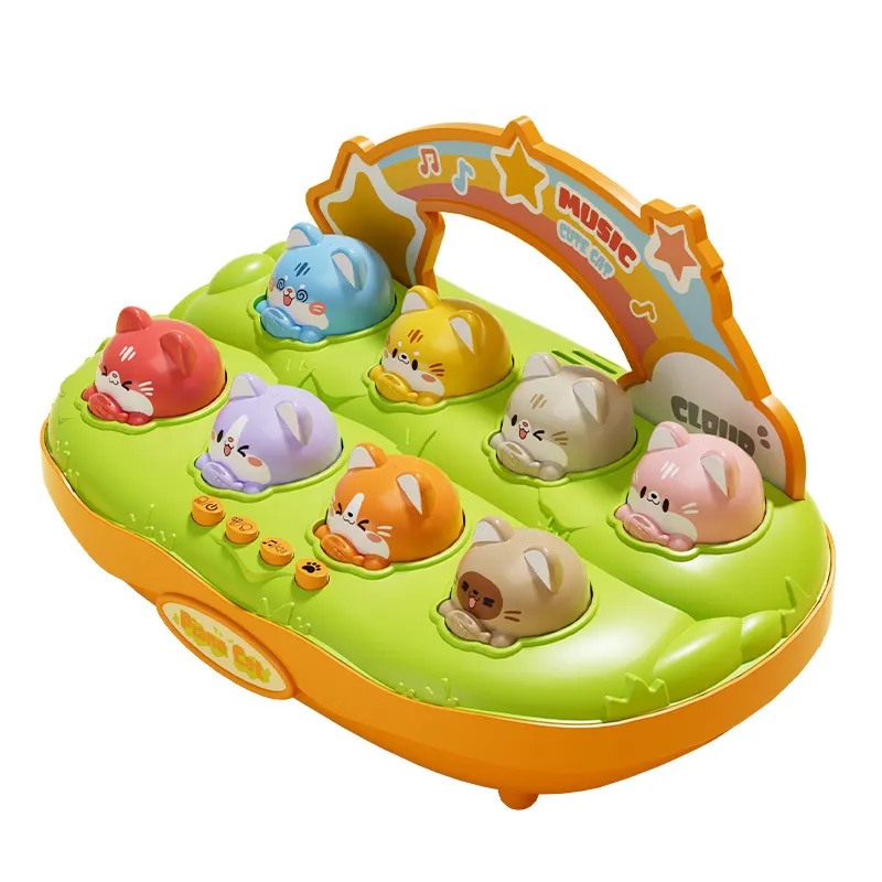 Wholesale Montessori Funny Creative Interactive Cartoon Hammer Whack a Mole Electronic Board Games Toys for Children with Music