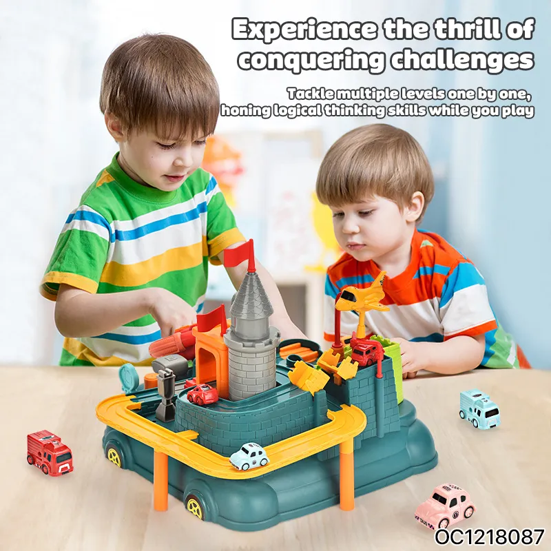 Custom Board Games Children Educational Interesting Bus Taxi Car Adventure on Track Plane Steering Wheel Set Toys for Kids