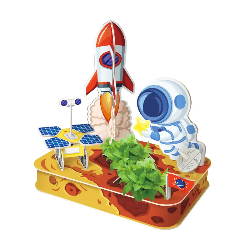 Custom Printing Educational Cardboard Jigsaw Puzzle Manufacturers Game Montessori Cubes Space 3D Puzzle Toy for Sale with Astronaut