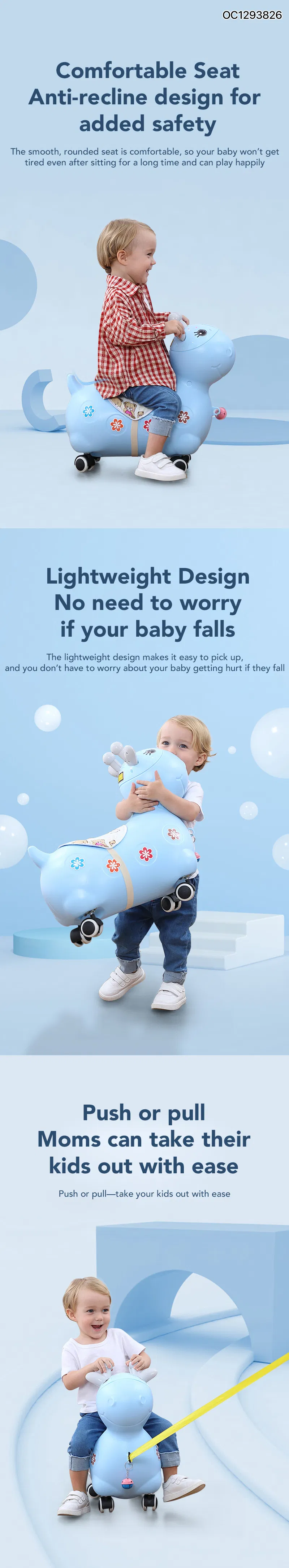 Wholesale China Children Cartoon Deer Plastic Kids Battery Operated Ride on Style Baby Electric Balance Car