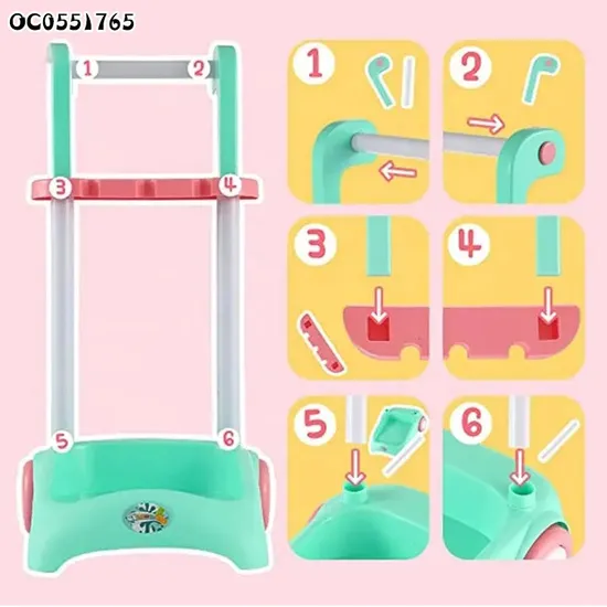 Wholesale Pretend Play Electronic Plastic Children House Play Cleaning Toys Set