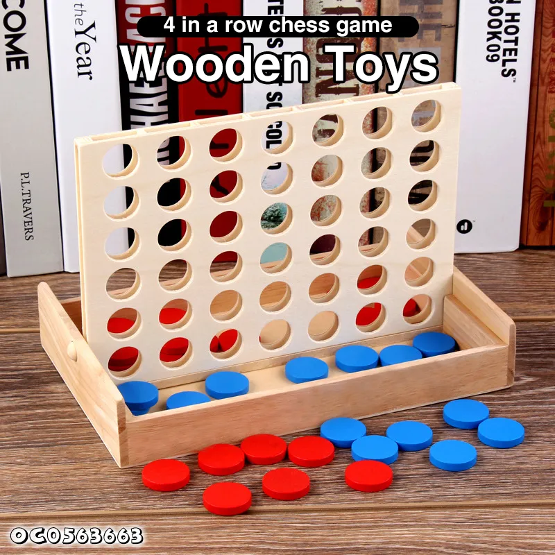 Wholesale Children Educational Family Board Games Customized Chess Wooden Cognitive Chess Toy Game