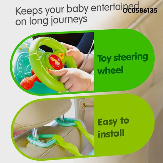 Interactive Montessori Baby Kids Plastic Electrical Children Educational Steering Wheel Toy