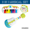 Wholesale 3 in 1 Plastic Keyboard Piano Musical Instruments Musical Toy Electric Guitars
