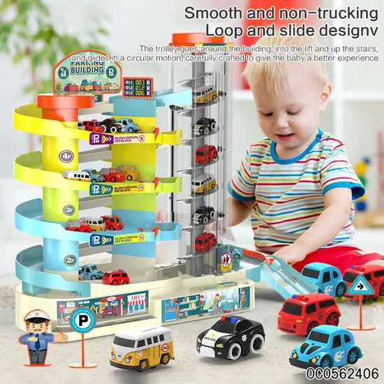 Creative Construction Track Assembly Play Set Slot Building Toy with Light Music