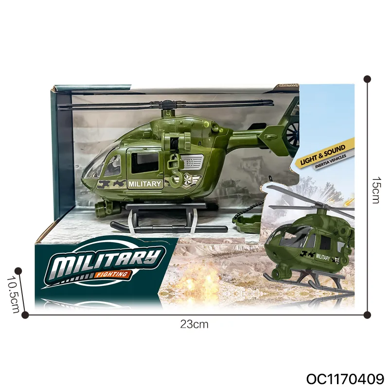 Mini Wholesale Role Play Mini Fighter Plane 1: 20 Scale Model Helicopter for Kids with Light and Sound