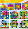 Intelligent DIY Toy 46PCS Button Nail 10 Set Animals Pattern Wooden 3D Jigsaw Puzzle Toy for Kids