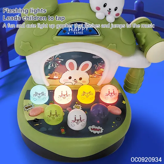 Wholesale Family Interactive Intelligence Educational Baby Electric Plastic Kids Board Whack a Mole Game light and Music