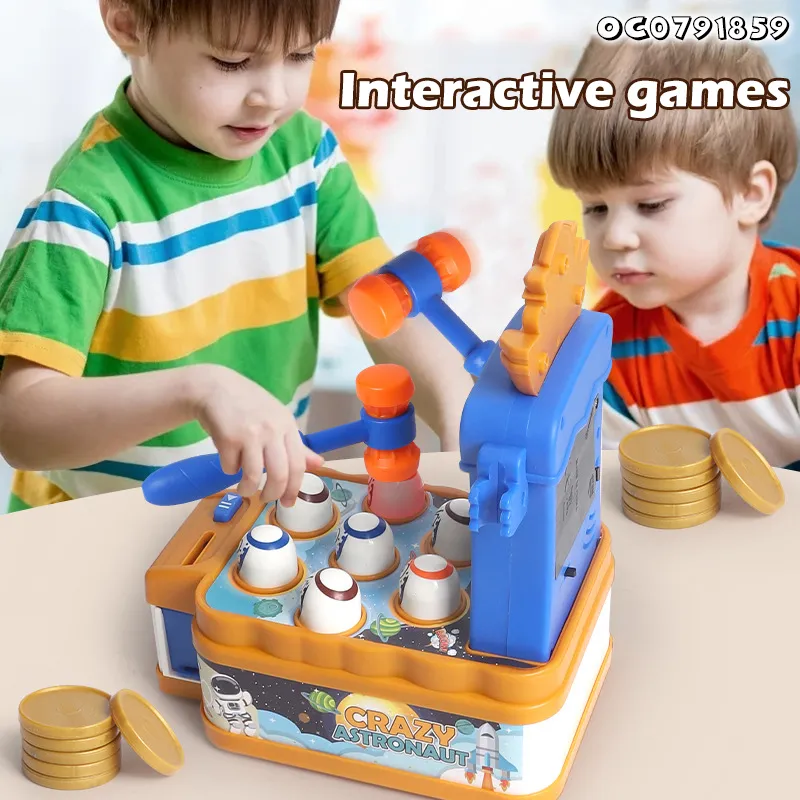 Wholesale 2 Players Family Classic Electric Hammer Interactive Funny Whack a Mole Game Board Game for Kids with Music Light
