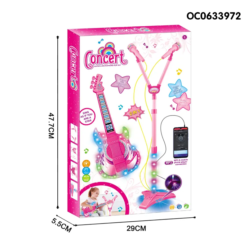 Wholesale Kids Interactive Sensory Popular Musical Instruments Battery Operated Guitar Toy