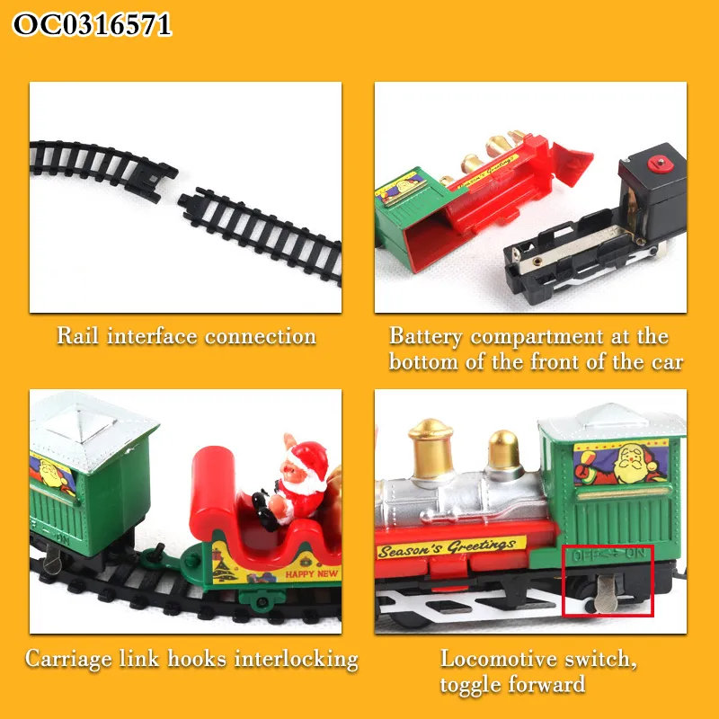 Wholesales Hot Selling Tracking Train Set Electric Toy with Light Music Christmas Gifts New Year Kids Hot Toys for Children