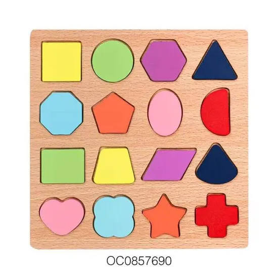 Custom Children Wooden Alphabets Number Kids Montessori 3D Learning Jigsaw Puzzle DIY Educational Board Game Toys for Boys Girls