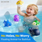 Wholesale Water Spray Floating Rubber 3D Sea Animal Baby Bathing Shower Toy
