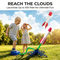Foot Pump Flashing Foam Toy Rocket Launcher for Outdoor Games