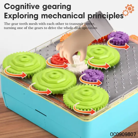 Board Game Educational Toy Interactive Kids Plastic Mechanical Building Blocks Gears Toy Set