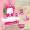 Wholesale Girls Cheap Toy Pretend Beauty Salon Make up Play Set Mirror Dressing Table Fashion Toys for Kids Beauty Products